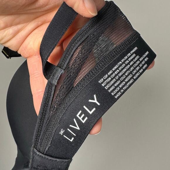 Lively Black All Day No Wire Push Up Bra Women's 34C - Picture 11 of 11